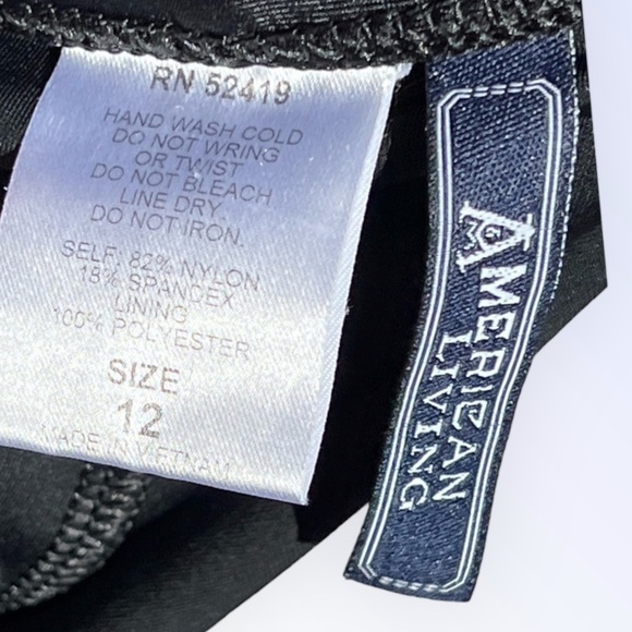 🌻American Living Black Skirted Swim Suit Bottom with Brief Size 12 - Picture 4 of 4